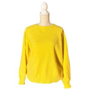 Dries van Noten yellow sweater size S small lpaca merino wool bishop sleeve